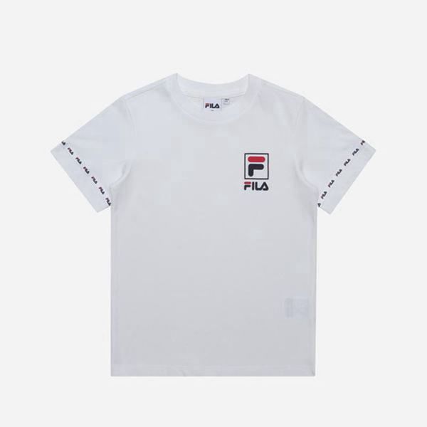 Fila Tapey Tape S/S Boy's T-Shirts - White,NZ 167-81604